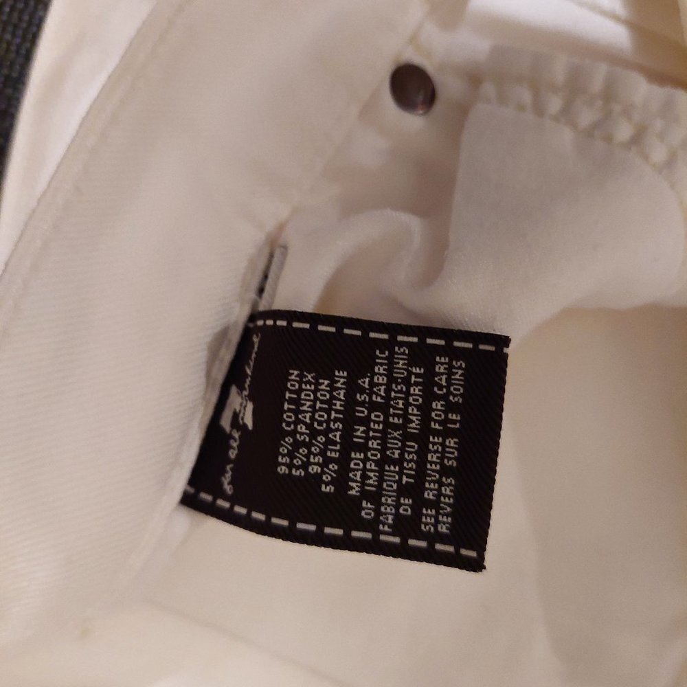 Seven For All Mankind White Denim Skinny Jeans Size 31 - Inseam 34 - Picture 16 of 16